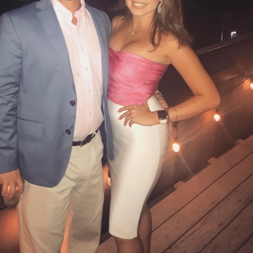 Hot Pink Bandage Crop Top - Picture 1 of 4